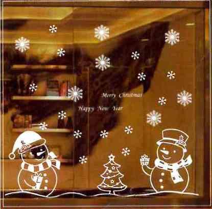 🔥 Топ! Дитячий Набір різдвяних наклейок 70х50 см на вікна, WP-7