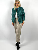 Куртка коротка Оверсайз утеплена стильна брендова 5003 зелений