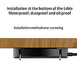 Бездротова зарядка Qi-120 (10W, 40 мм) прихованого монтажу + адаптер живлення, фото 6