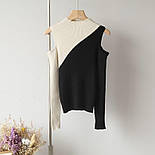 Жіноча кофта з трикотажу рубчик з розрізами на плечах (р. 42-44) 78041303, фото 6