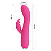 Вібратор Rabbit Кролик вібратор Вібратор для вагінально кліторальної стимуляції Заєць Силікон, фото 7