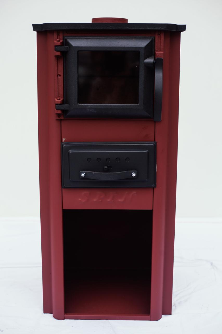 Чавунна піч SPIN Kalimero червона на дровах