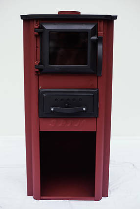 Чавунна піч SPIN Kalimero червона на дровах, фото 1