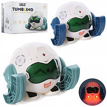 Робот на батарейках 6678-16 ходить, перевертається, світло, звук.