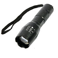 Тактический ручной фонарик на батарейках 13,5 см, Черный