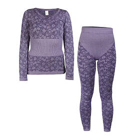 Жіноча термобілизна безшовна Ніжні обійми, універсальний розмір від 44 до 50, Ліловий