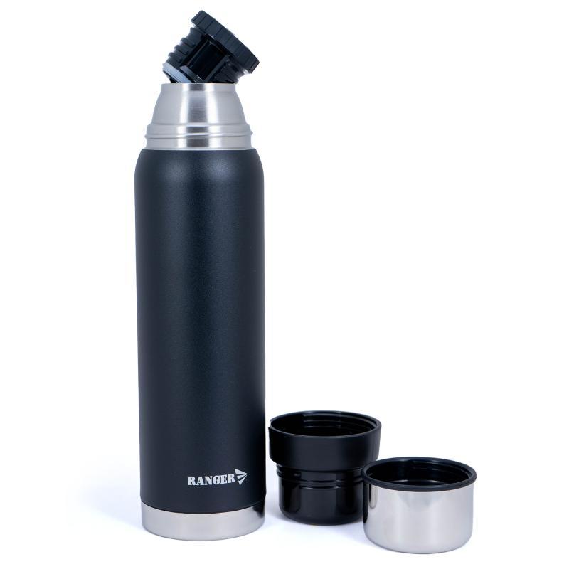 Термос стальний Ranger Expert 1,2 L чорний, фото 1