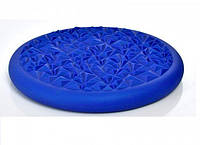 Балансировочная подушка (диск) массажная для йоги и фитнеса (массажер для ног/стоп/тела) разные цвета синий