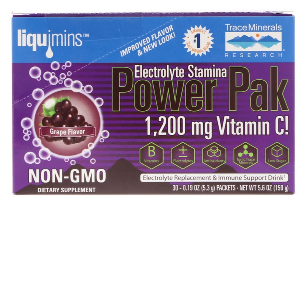Электролиты (Electrolyte Stamina Power Pak) 30 пакетиков со вкусом винограда - фото 1 - id-p1504782711
