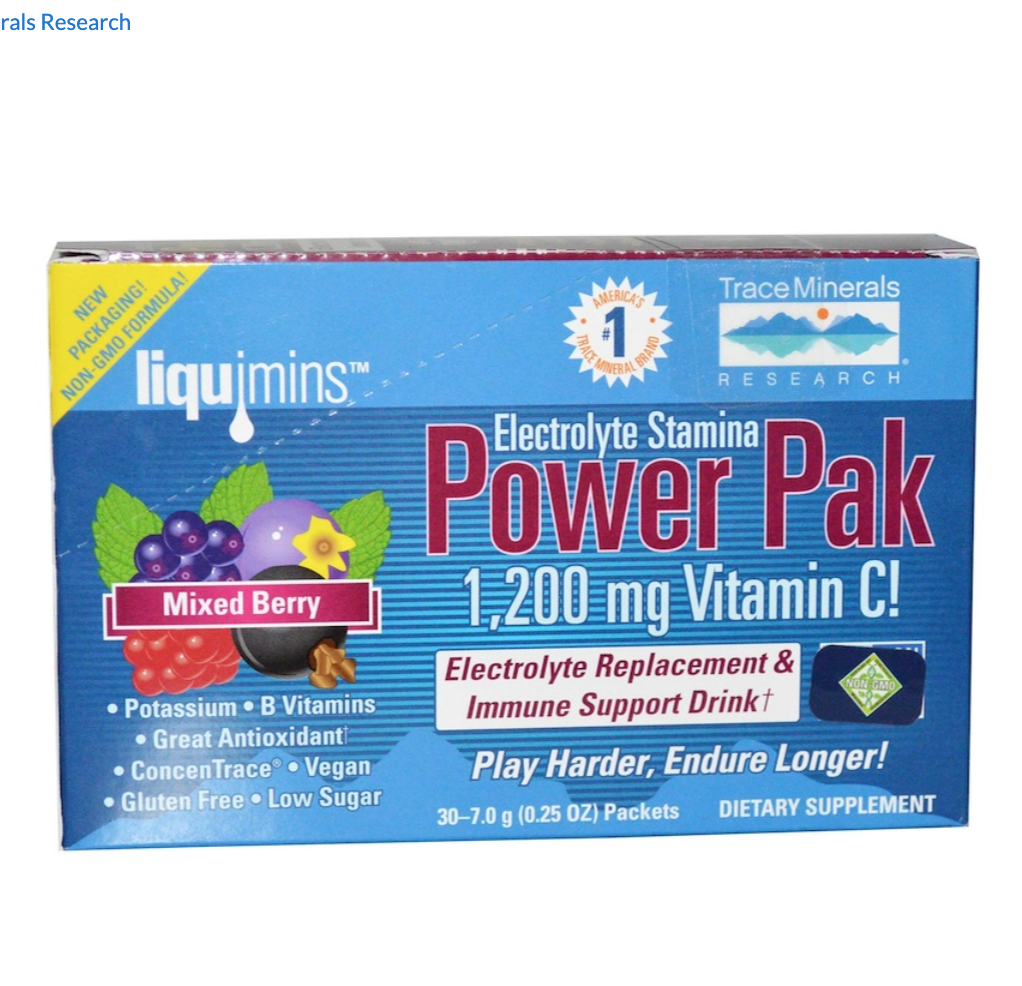 Электролиты (Electrolyte Stamina Power Pak) 30 пакетиков с ягодным вкусом - фото 1 - id-p1504782712