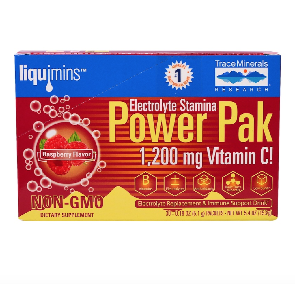 Электролиты (Electrolyte Stamina Power Pak) 30 пакетиков со вкусом малины - фото 1 - id-p1504782714