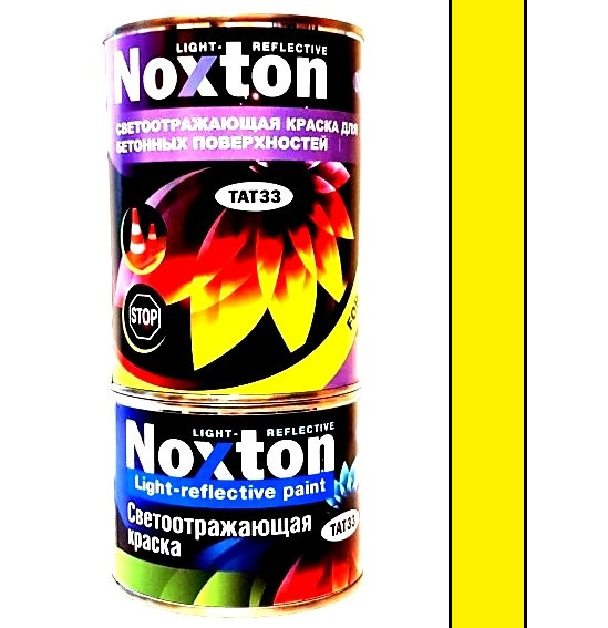 Світловідбиваюча фарба для бетону та асфальту Noxton Light-reflective 1 л Жовта