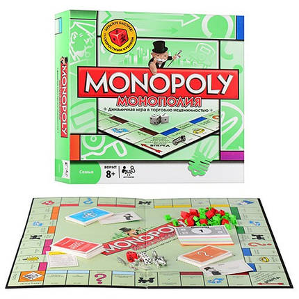 Настільна гра Монополія російська Класична велика Monopoly для дітей і дорослих Для всієї родини та компаній, фото 1