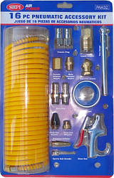 Пневмошланг кручений поліуретановий з перехідниками SUMAKE PAK-02 16 пр.