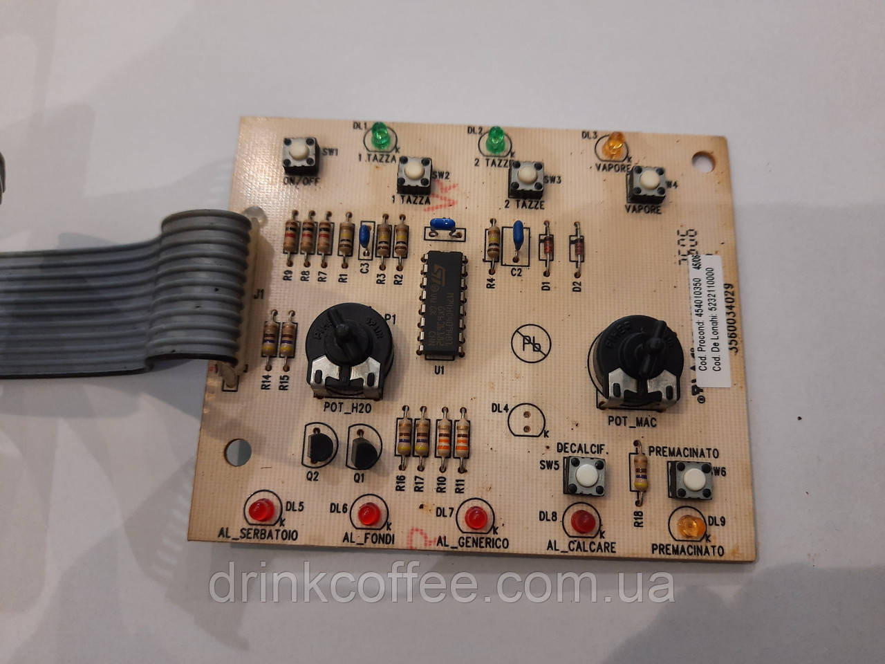 Плата управления для кофемашины DeLonghi ESAM 3200 Cod: 5232110000 б/у
