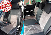 Универсальные авточехлы на сиденья Pok-ter Exclusive Hyundai i30 (2007-2012) с серой вставкой экокожа