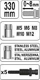 Дворучний Заклепочник Для Різьбових Заклепок M5, M6, M8, M10, М12 YATO (YT-3612), фото 4