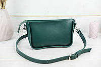 Женская кожаная сумка Эмма, натуральная кожа итальянский Краст, цвет Зеленый