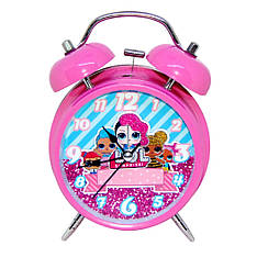 Дитячий настільний годинник-будильник метал (12х17х6см) Lol (Ляльки Лол)