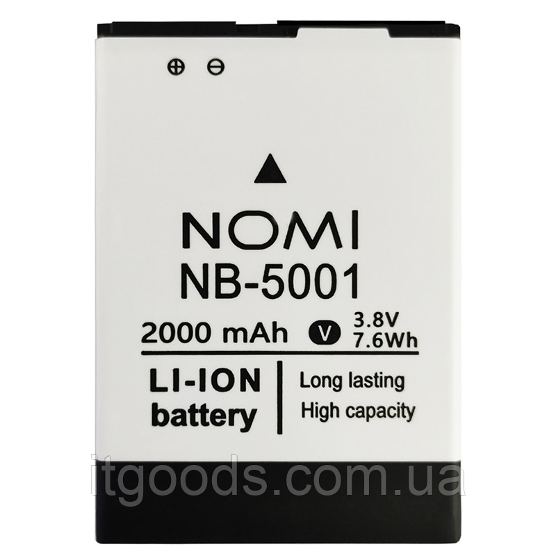 Оригинальный аккумулятор ( АКБ / батарея ) NB-5001 для Nomi i5001 Evo M3 2000mAh - фото 1 - id-p1504839677