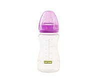 Пляшечка для годування Baby team з широким горлом 250 мл від народження