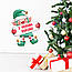 Новорічна наклейка Веселий Ельф (гноми символи Новий рік напис) Набір М 300х385 мм матова, фото 3