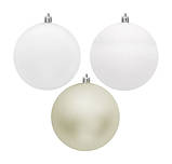 Ялинкові кульки "House of Seasons" комплект 3 шт, колір мікс: білий, сірий, фото 2