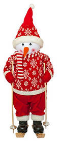 Фігурка новорічна веселий червоний сніговик, 82 см