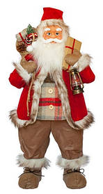 Фігурка новорічна Санта Клаус, 81 см (Червоний / Чорний)