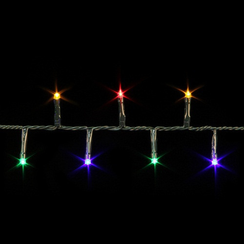 Гірлянда новорічна світлодіодна Luca Lighting Змійка 10.4 м, нитка 370 LED для дому та вулиці, мультикольорова