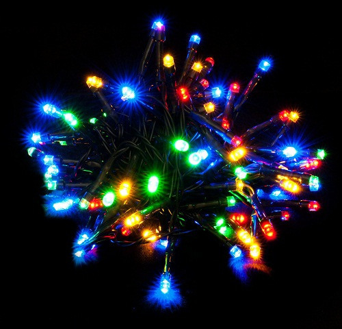 Гірлянда світлодіодна Luca Lighting Змійка 36.3 м, нитка 480 LED для дому та вулиці на батарейках, мультикольорова