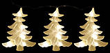 Набір декоративних прикрас "Три маленькі ялинки", колір теплий білий, Luca Lighting, фото 2