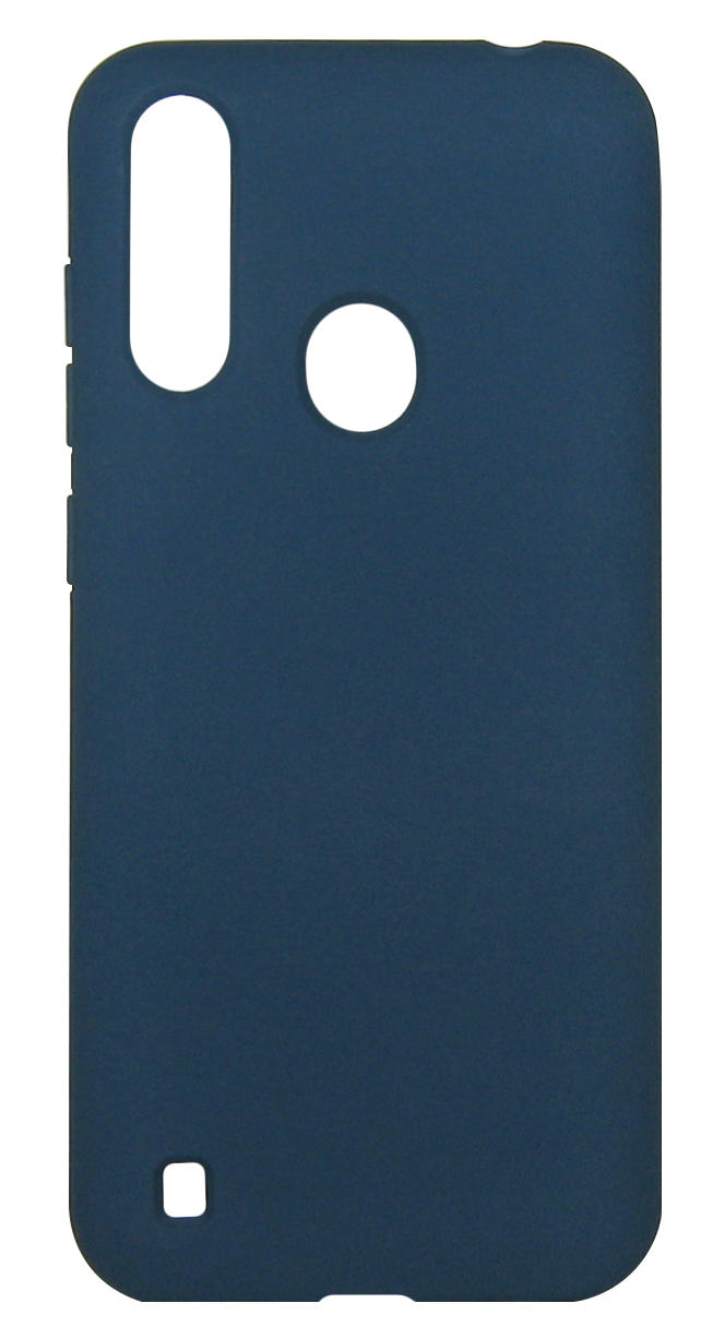 Силікон ZTE Blade A7 2020 black Silicone Case (finger print) Синій
