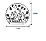 Декоративна прикраса настільне, 22 см, "Зимова сцена, дерева", "Luca Lighting", фото 3