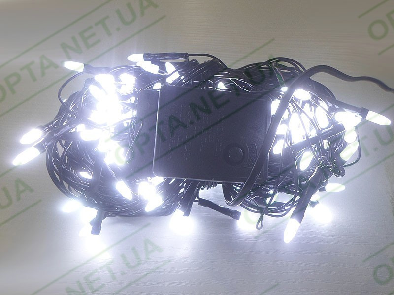 Гірлянда матова лампа 200LED (теплий білий) LED200WW-3 (чорний дріт), фото 1