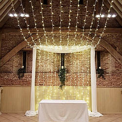 ОПТОМ світлодіодна Гірлянда вулична Нитка, Промінь LedGO 30 м 300 LED (півпро), білий кабель, асортимент