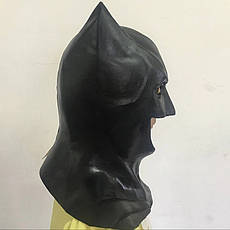 Маска Бетмен (Бетмен) RESTEQ доросла латекс, гумовий шолом Batman, фото 2