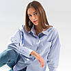 Сорочка жіноча блакитна oversize WOOLBOOK, фото 4