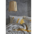 Комплект постільної білизни Cotton box ранфорс євро розмір Mode Line Liny gri, фото 2