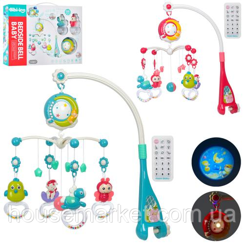 Карусель-проєктор (мобіль) на ліжечко Д/К (ІК), муз, світло, проєктор нічного неба, регулятор гучності - фото 1 - id-p1451139932