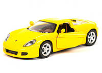 Машинка Porsche Carrera GT Kinsmart KT5081W инерционная, 1:36 (Желтый), Time Toys