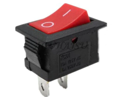 Кнопковий мініперемикач клавішний 15x10 мм SPST 2Pin 3A 250 В KCD11 кнопка вмик/вимк