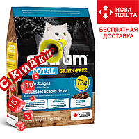 Сухой корм Nutram T24 Total Grain-Free Salmon & Trout Cat для кошек и котят (лосось и форель) 5,4 кг