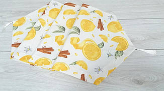 Ранер (доріжка) з водовідштовхуючої тканини '' Лимони та кориця'' 40*140 см