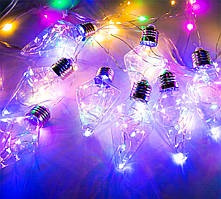 Гірлянда лампочки на вікно (ромб) Xmas 4М 150 LED різнокольорова, гірлянда бахрома | лед гірлянди штори