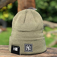 Оригінальна зимова шапка хакі New Era New York Yankees Printed Patch 12580068