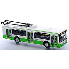 Троллейбус игрушечный инерционный 9690AB  (Зелёный), Time Toys