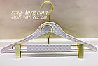 Вішалка біла з прищіпками із золотим гачком, фото 7