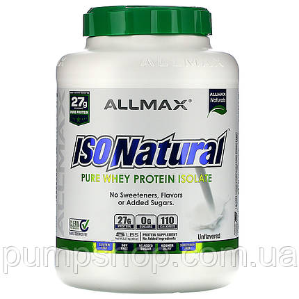 Сироватковий ізолят AllMax Nutrition IsoNatural Pure Whey Protein Isolate 2270 г, фото 1