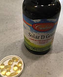 Вітамін Д Омега 3 Carlson Labs Solar D Gems Vitamin D3 Omega-3s 120 капс лимон, фото 5